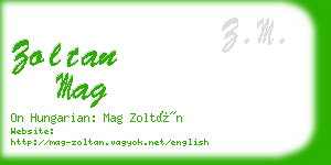 zoltan mag business card